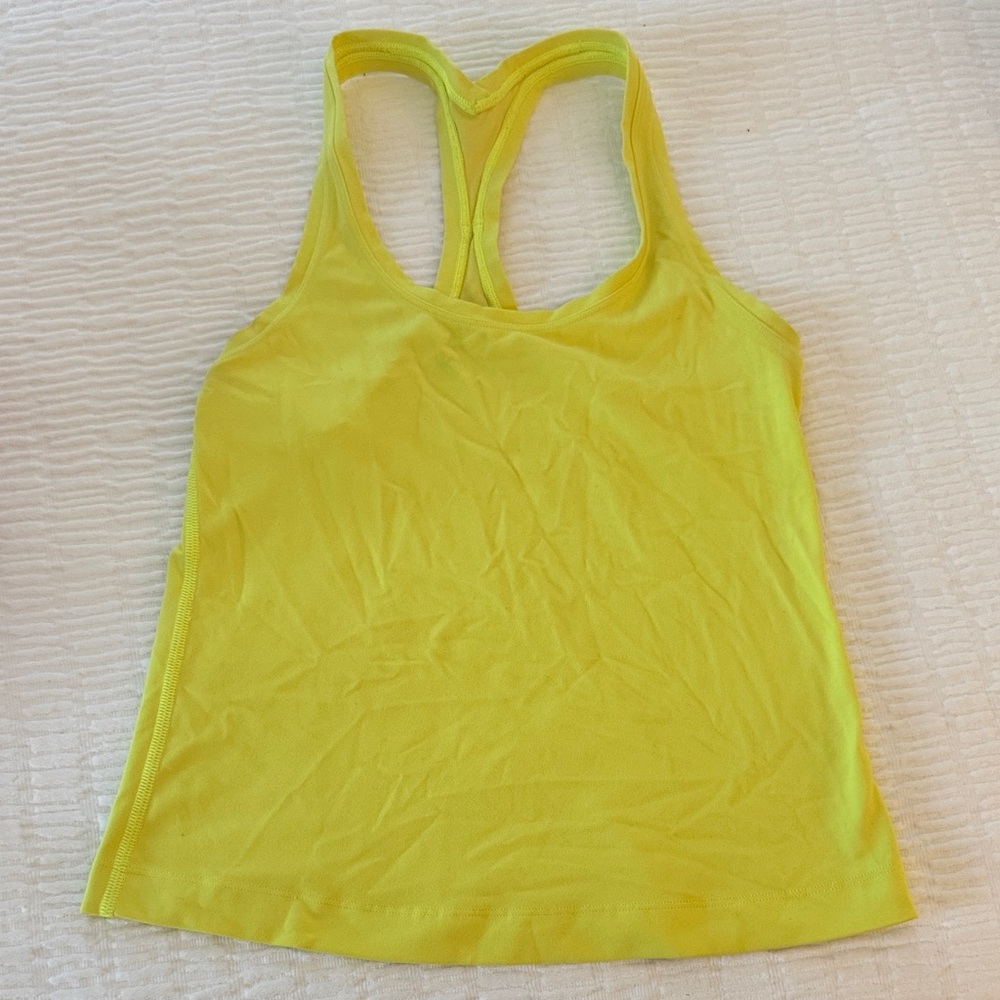 Neon yellow lululemon tank top